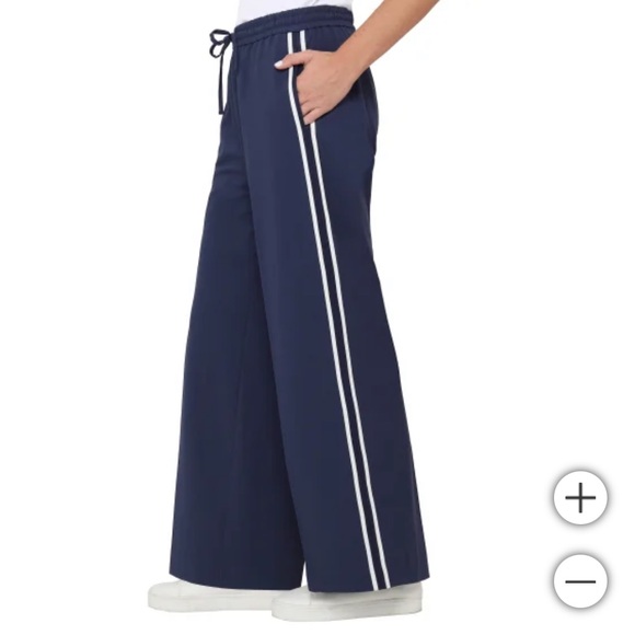 RACHEL Rachel Roy Women's Drawstring Pant - Blue with side Stripe - Medium - Picture 1 of 3